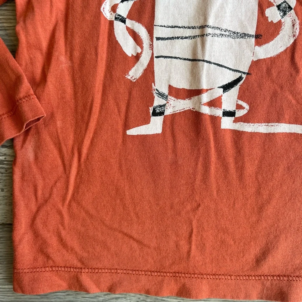 Gymboree Toddler Boy Halloween Mummy Long Sleeve Orange T-Shirt 2T